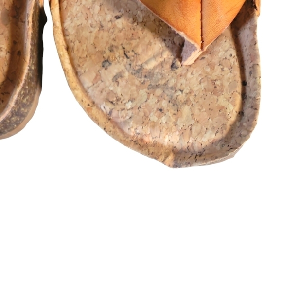 Sugar Rampage Elexxa Natural Criss-cross Sling Back Buckle Toe Ring Sandals Sz 9 - Picture 3 of 11